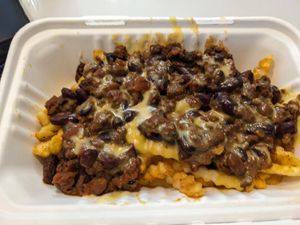 Chili cheese fries at Burgeezy in Indianapolis