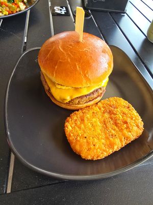 I think this was the breakfast burger at Burgeezy in Indianapolis