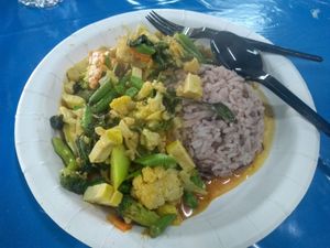 Red Curry at Lada Vegetarian Food - Veg Stall in Chiang Mai