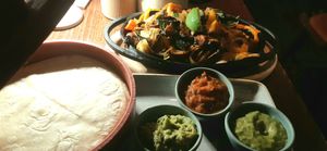 Vegan fajitas. So good! at Santos Mexican Grill & Bar - Neubau in Vienna