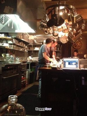 View of the kitchen from the Chef's table. at Natural Selection in Portland