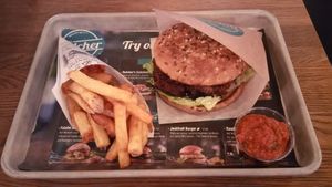 Burger and fries at The Butcher in Uster