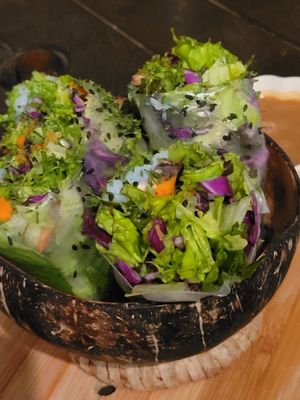 Fresh spring rolls at El Veggie SV Escalón in San Salvador