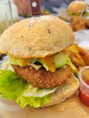 Sweet potato Burger #Veganuary at El Veggie SV Escalón in San Salvador