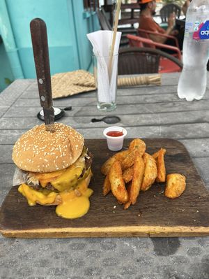 La bacon burger   at El Veggie SV Escalón in San Salvador