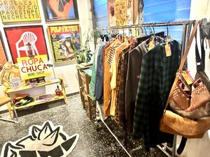 Thrift clothes, bags, etc  at Casa Xoxoctic in San Salvador