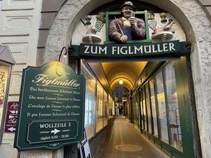 NOT (!) this entrance... walk further on Bäckerstraße  at Figlmüller in Vienna