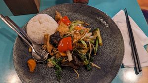 Tofu veggie dish at Liwei's Kitchen in Vienna