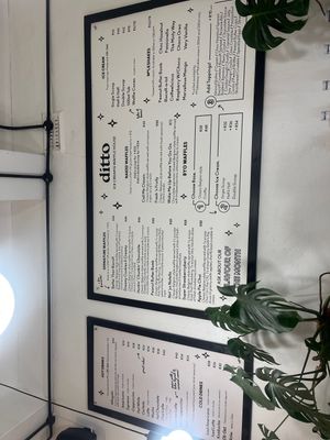 Extensive vegan menu  at ditto in Cape Town