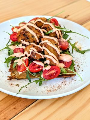 Cauliflower Breakfast Waffle at ditto in Cape Town