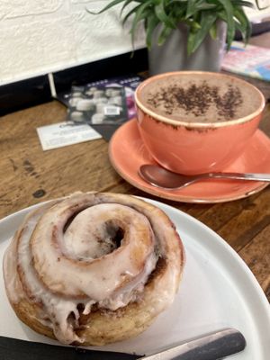 Cinnamon roll  at The Nest Coffee House in Southampton