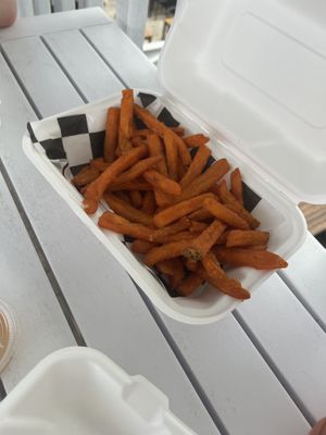 Sweet potato chips with vegan chipotle aioli   at El Bigoton in Mooloolaba