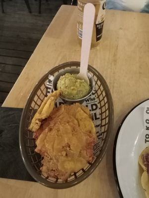 Crispy plantains with guacamole at El Bigoton in Mooloolaba