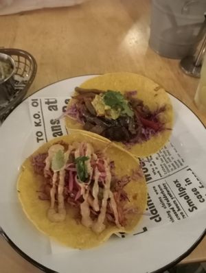Jackfruit and veggie tacos at El Bigoton in Mooloolaba
