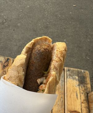 Vegan bosna  at Wiener Würstelstand in Vienna