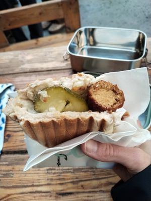 Hot Dog Kopenhagen at Wiener Würstelstand in Vienna