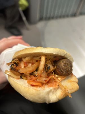 Kimchi Hotdog 8,40€  at Wiener Würstelstand in Vienna