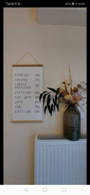 Coffees at Hearty Vegan Cakes in Budapest