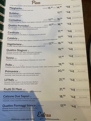Four Pizzas can be made vegan. They Are marked on the Menu   at Lil' Italy in Vienna