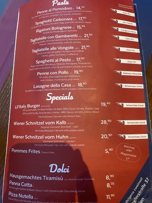 They is also no vegan marked pasta.    at Lil' Italy in Vienna