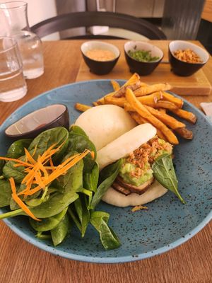 Lunch menu with tofu baos at BAO MeBu in Vienna