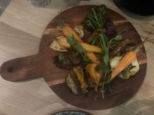 Vegan plate to share (differs from time to time) at Beautanica in Zwolle