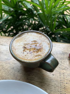 Cashew milk masala chai. Not good   at Dreamer's Cafe in Auroville