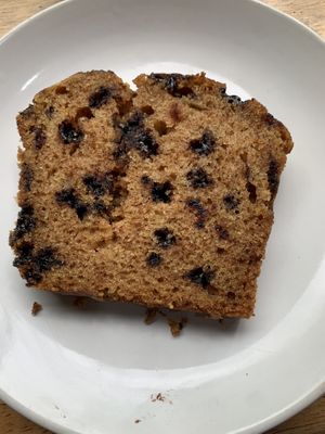 Choc orange cake. Not bad    at Dreamer's Cafe in Auroville