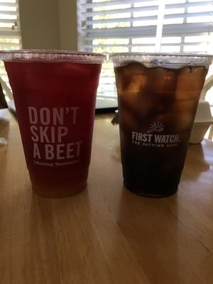 Morning Meditation and Cold Brew Coffee at First Watch in Cypress