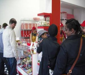 counter by fat gay vegan at Ms. Cupcake in South West London