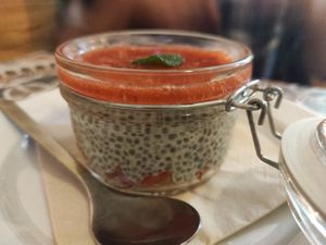 Chia and strawberry at Alternative Burger in Porto