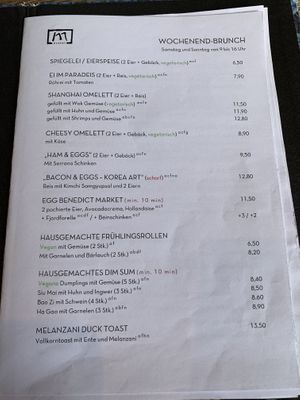 Menu as of 10/2023  at Market in Vienna