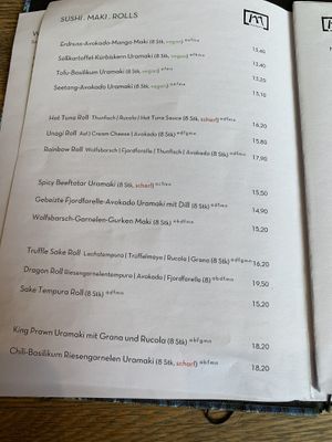 Menu as of 10/2023  at Market in Vienna