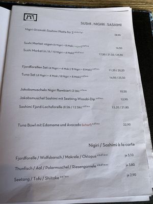 Menu as of 10/2023  at Market in Vienna