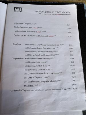 Menu as of 10/2023  at Market in Vienna