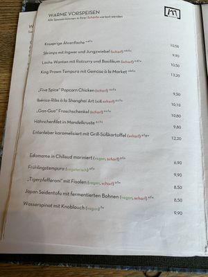 Menu as of 10/2023  at Market in Vienna
