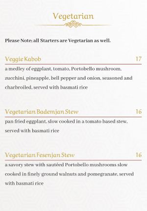 Vegetarian options can be made vegan without butter at Pomegranate On Main in Greenville