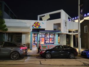 Outside at Flower Burger in West Hollywood