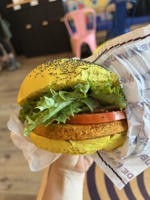 Classic chickpea at Flower Burger in West Hollywood