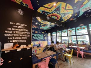 Interior at Flower Burger in West Hollywood