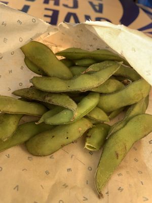 Edamame  at Flower Burger in West Hollywood