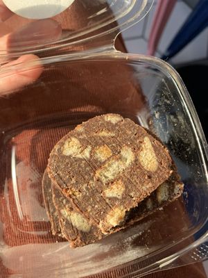 Chocolate salami  at Flower Burger in West Hollywood