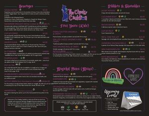 Menu 1 at The Coven Cafe in Lincoln City