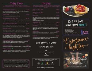 Menu 2 at The Coven Cafe in Lincoln City