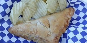 Vegan vegetable wellington (yum) at The Coven Cafe in Lincoln City