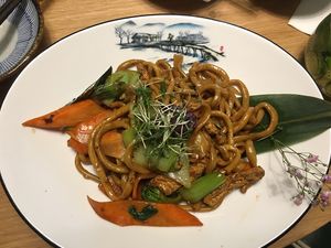 shu cai (hanpulled noodles with veggies and tofu)  at laolao in Vienna