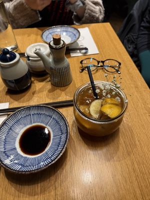 Nicely decorated ice tea  at laolao in Vienna