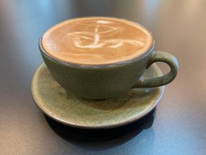 Latte- housemade almond or coconut milk, or oat milk at Ants on a Log Cafe in Corvallis