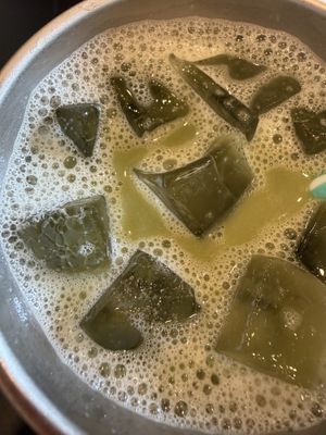 Matcha latté with Oatmilk  at Ants on a Log Cafe in Corvallis