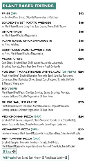 Menu  at Big Shed Brewing in Royal Park